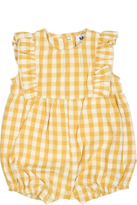 Molo Kids Molo Yellow Romper For Baby Girl