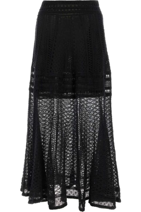 Fashion for Women Chloé Black Linen Blend Skirt