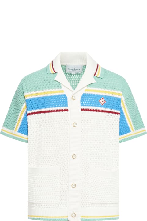 Fashion for Men Casablanca Crochet Effect Tennis Shirt