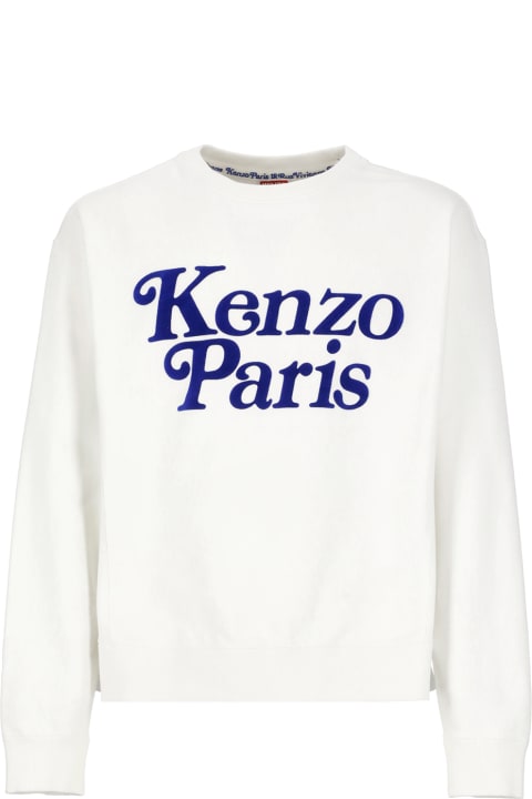 Kenzo Men Kenzo White Cotton Sweatshirt
