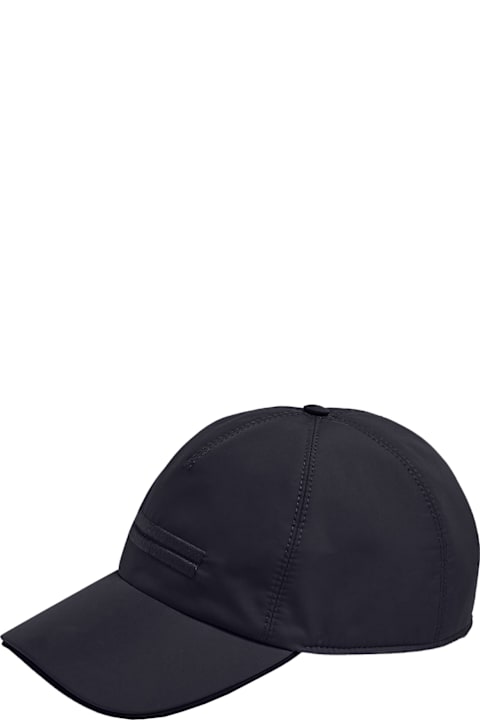 Zegna Hats for Men Zegna Blue Technical Fabric Baseball Cap