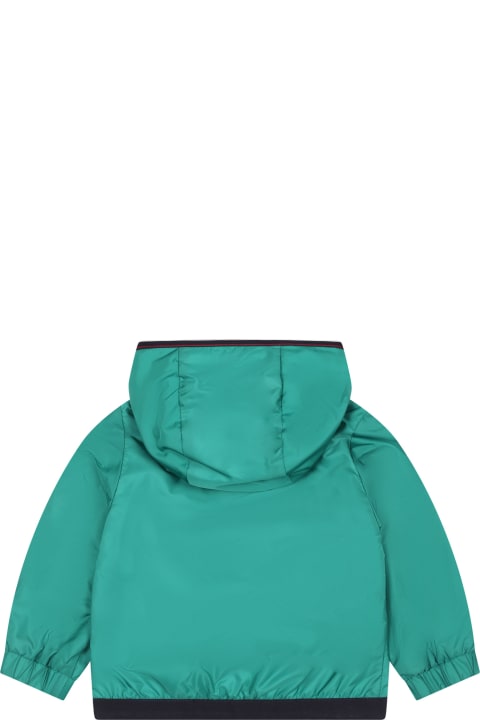 Fashion for Baby Boys Moncler Anton Green Windbreaker For Baby Kids