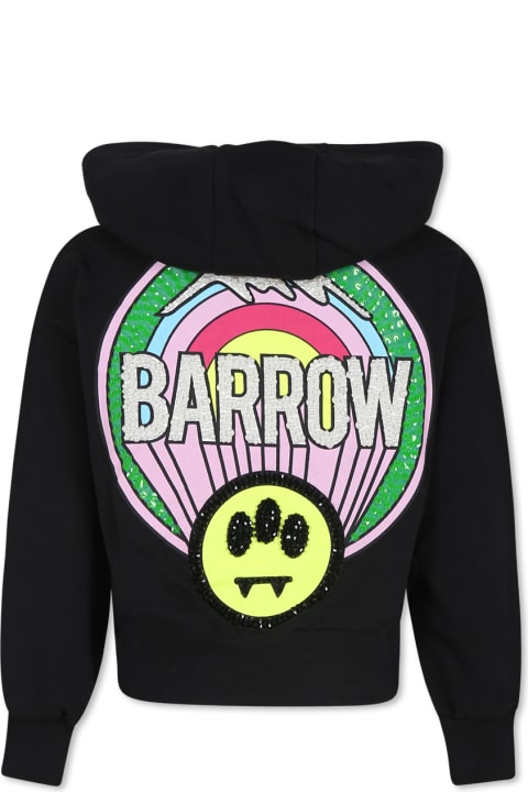 Homeware Barrow Black Sweatshirt For Girl With Smiley