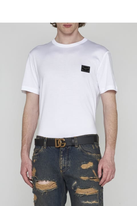Fashion for Men Dolce & Gabbana Logo-plaque Cotton T-shirt