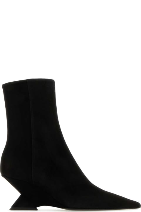 The Attico Boots for Women The Attico Black Suede Cheope Ankle Boots