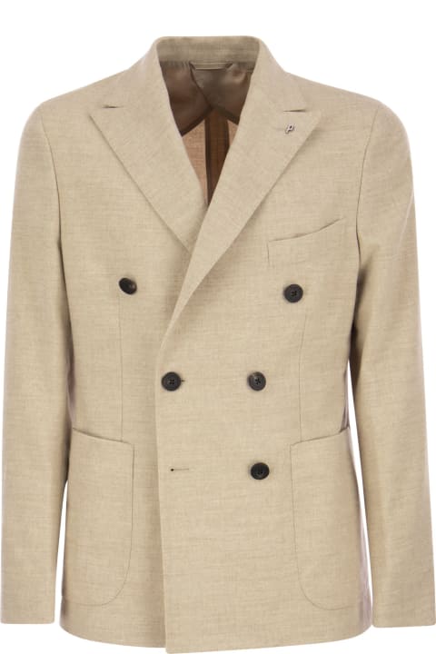 Wool And Viscose Double-breasted Blazer
