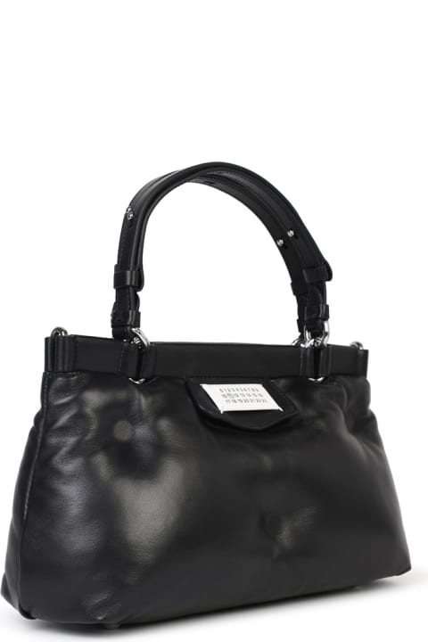 Maison Margiela Totes for Women Maison Margiela 'glam Slam' Black Leather Bag