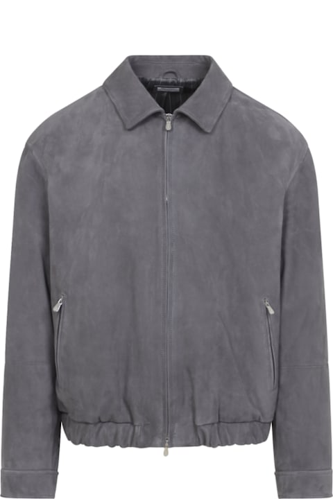 Brunello Cucinelli for Kids Brunello Cucinelli Suede Jacket