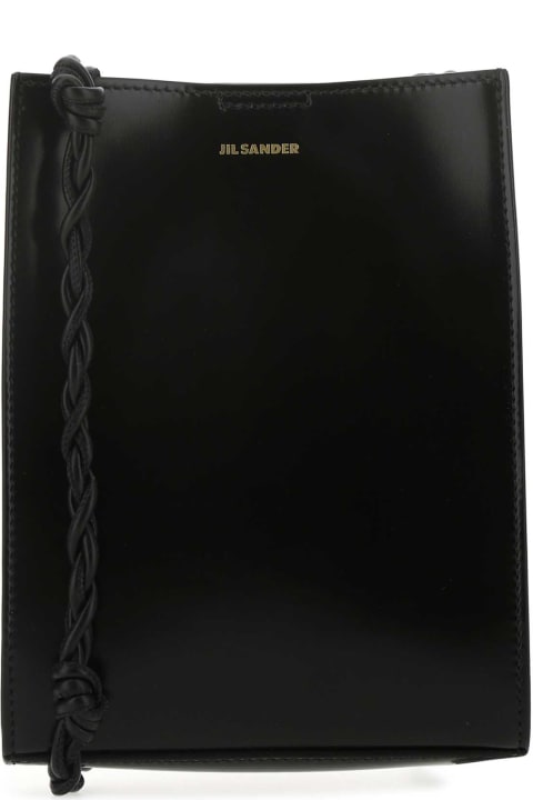 Jil Sander Shoulder Bags for Women Jil Sander Black Leather Small Tangle Shoulder Bag