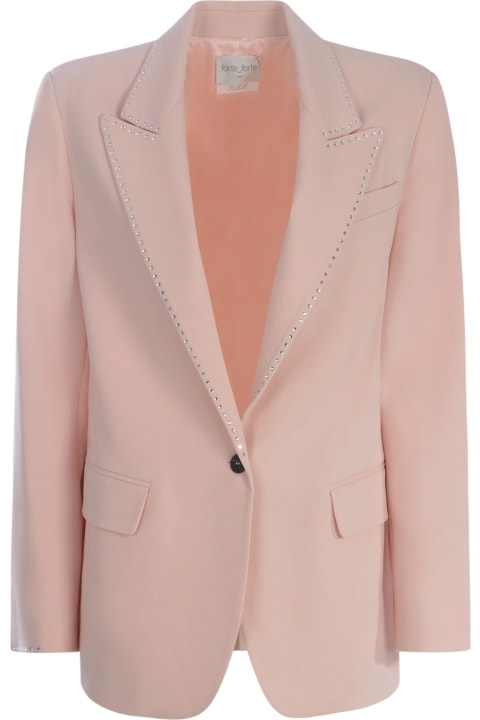 Fashion for Women Forte_Forte Jacket Forte Forte "strass" In Wool And Viscose Twill