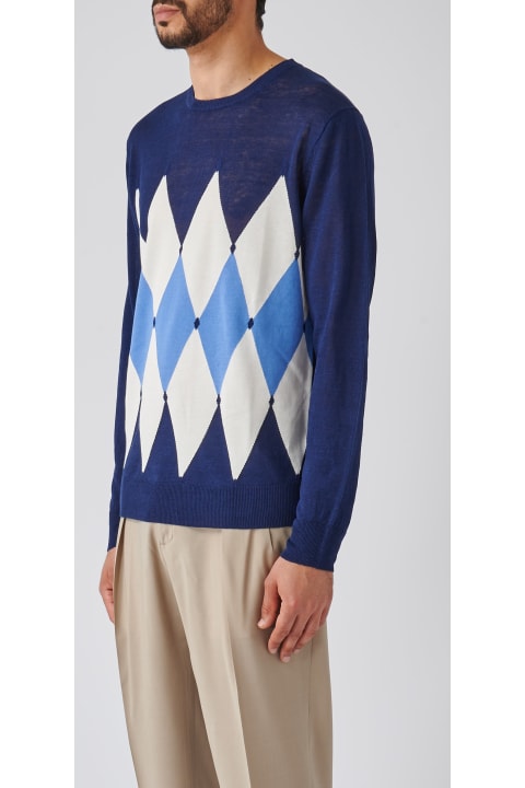 Ballantyne for Men Ballantyne Neck Pullover Diamond Sweater