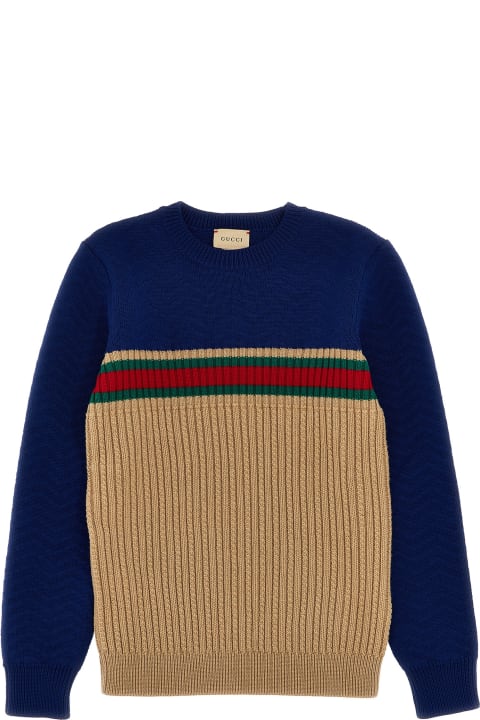 Sale for Kids Gucci Web Ribbon Sweater