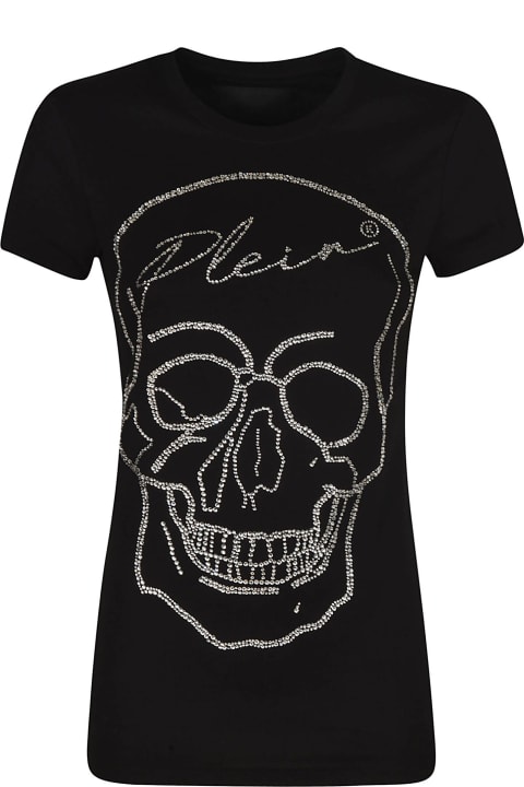 Fashion for Women Philipp Plein Sexy Pure Crystal Skull T-shirt