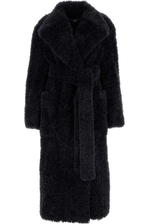 Stella McCartney Coats & Jackets for Women Stella McCartney Midnight Blue Teddy Fabric Coat