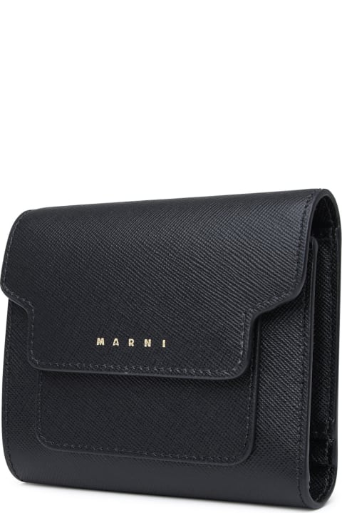Wallets for Women Marni Black Leather Wallet
