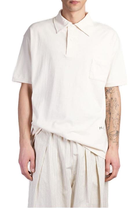 Maison Margiela لـ Kids Maison Margiela Straight Hem Polo Shirt