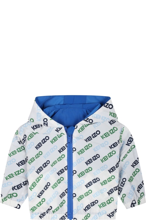 Topwear for Baby Boys Kenzo Kids Reversible Windbreaker For Baby Boy With Logo