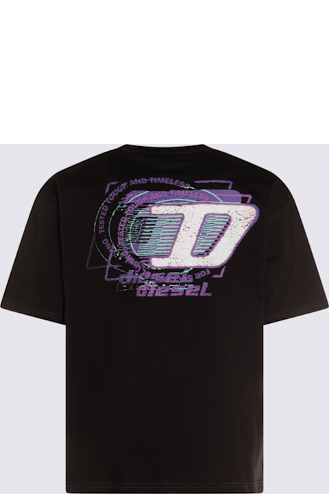 Diesel for Men Diesel Black Cotton T-shirt
