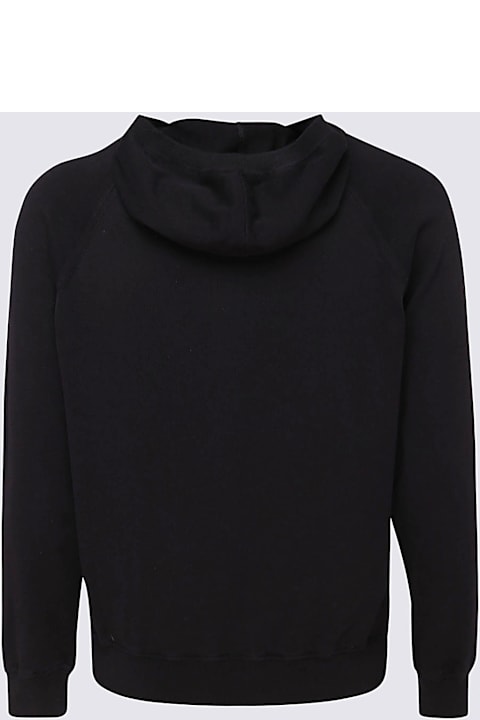 Malo سترات لـ القسم الرجالي Malo Black Cotton Sweatshirt