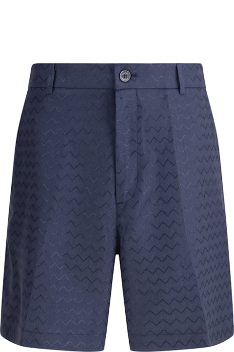 Missoni سراويل لـ القسم الرجالي Missoni Tailored Shorts With Shiny Zigzag Pattern