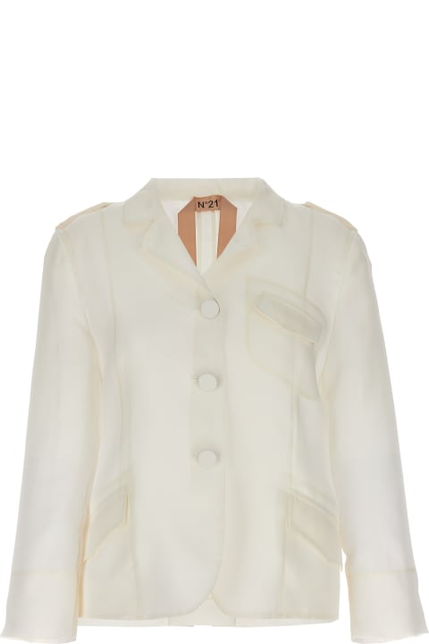 N.21 Coats & Jackets for Women N.21 Single-breasted Silk Blazer