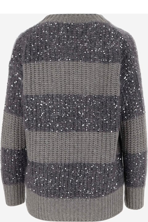 Bruno Manetti Clothing for Women Bruno Manetti Wool Blend Sweater With Paillettes