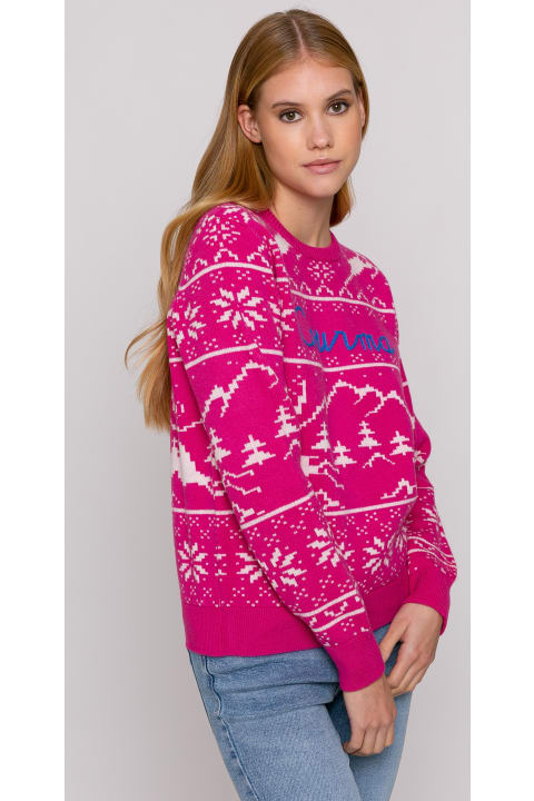 MC2 Saint Barth for Women MC2 Saint Barth Woman Sweater With Norwegian Pattern And Courma Embroidery