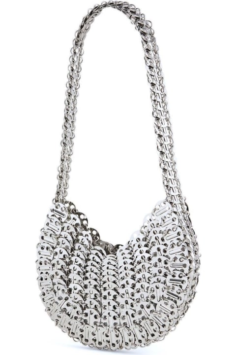 Paco Rabanne Shoulder Bags for Women Paco Rabanne '1969 Moon' Silver-colored Shoulder Bag With Brass Discs Woman