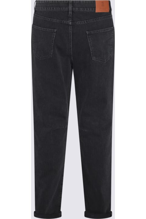 Italian Style for Men Brunello Cucinelli Black Cotton Jeans