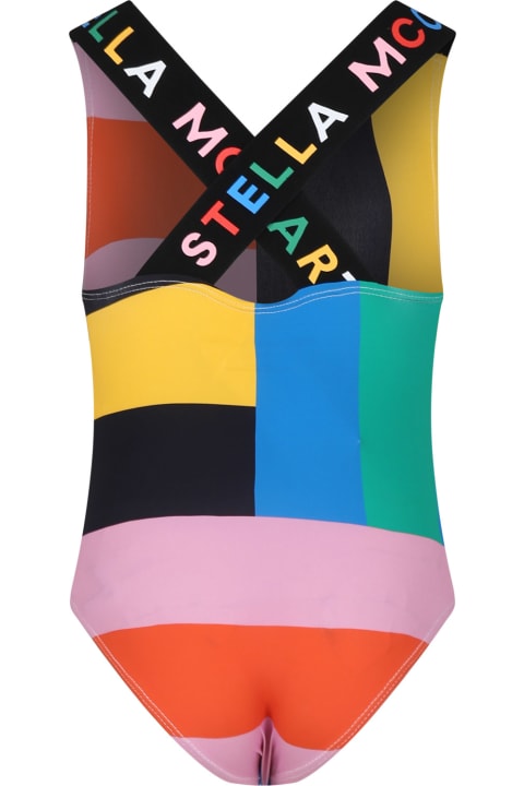 Swimwear for Boys Stella McCartney Kids Multicolor Swimsuit For Girl With Logo