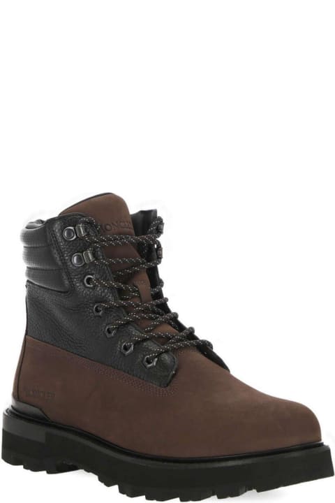 Moncler Shoes for Men Moncler Contrasted Lace-up Boots