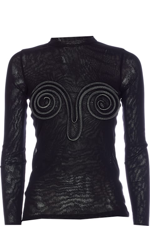Sweaters for Women Jean Paul Gaultier 3d Spirale Long Sleeves