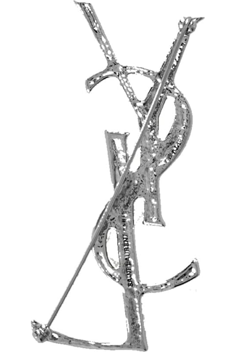 دبابيس زينة لـ السيدات Saint Laurent Cassandre Crocodile Brooch