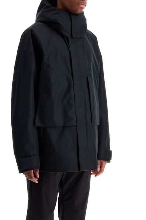 Herno for Men Herno Short Black Waterproof Jacket For Men In Polyester With Hood