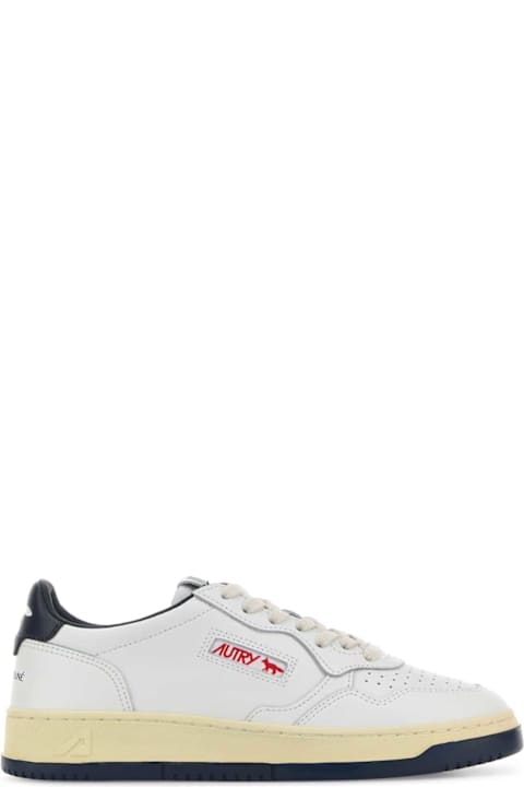 Autry White Leather Autry X Maison Kitsunã© Medalist Sneakers