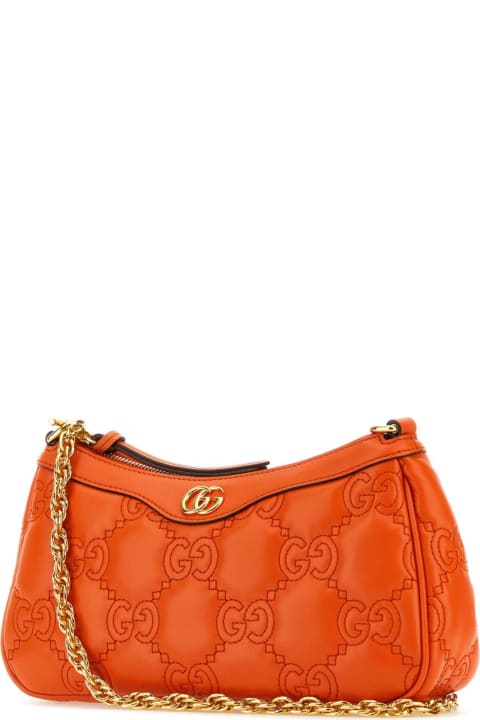 Gucci Shoulder Bags for Women Gucci Orange Leather Handbag