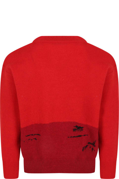 Red Sweater For Boy With Bear