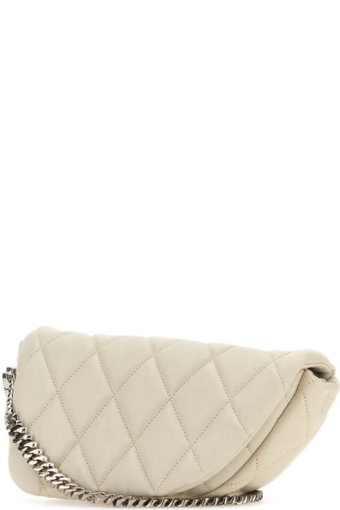أدوات منزلية Burberry White Leather Shield Lock Shoulder Bag