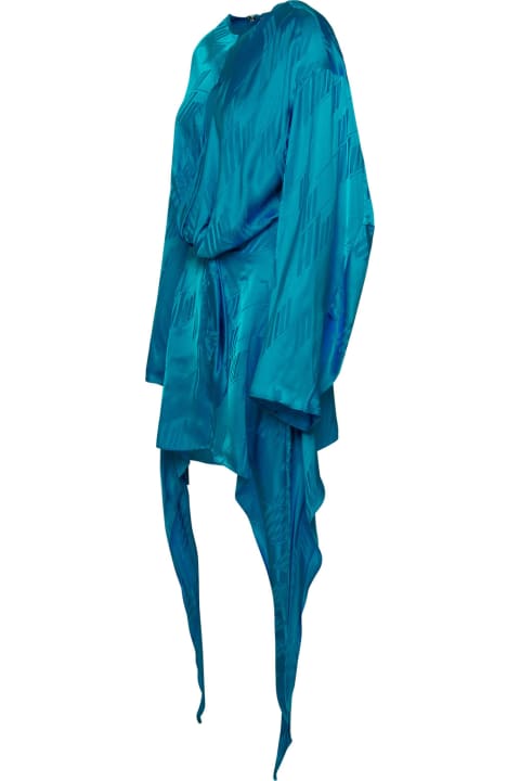 The Attico Jumpsuits for Women The Attico Louie Light Blue Viscose Dress
