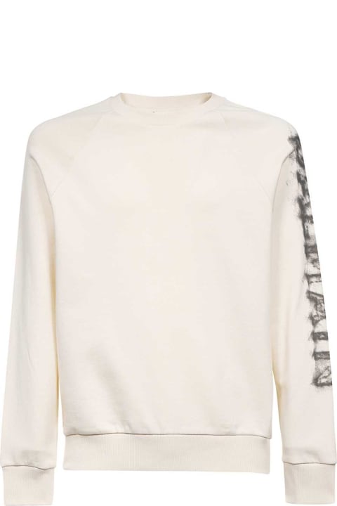 メンズ Balmainのフリース＆ラウンジウェア Balmain Logo Detail Cotton Sweatshirt