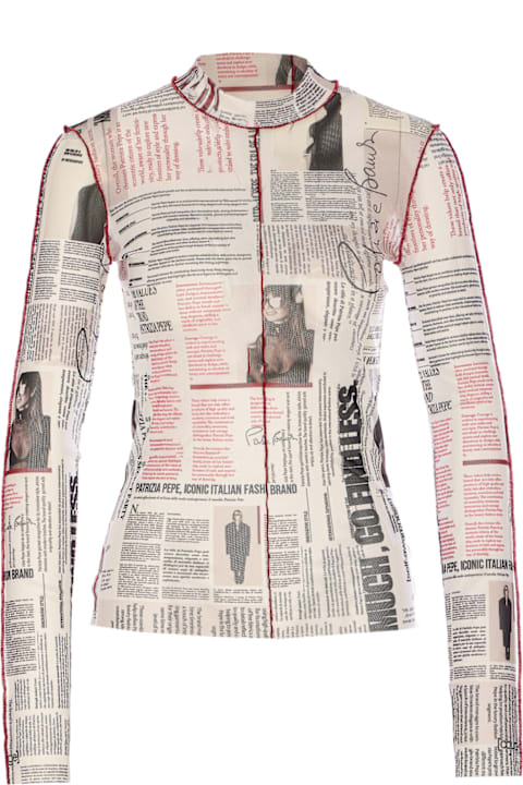 Patrizia Pepe for Women Patrizia Pepe Manifesto Print Top