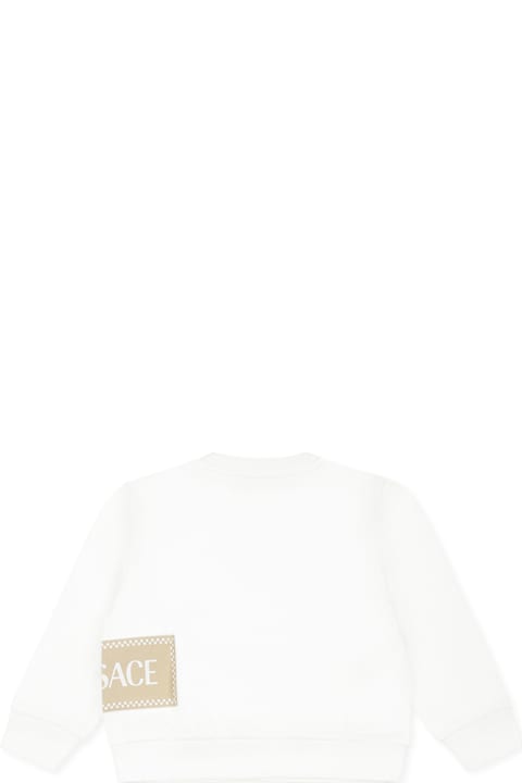 أدوات منزلية Versace White Sweatshirt For Babykids With Logo