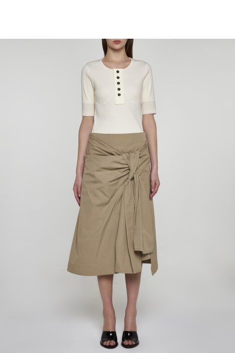 Homeware Bottega Veneta Ribbed Knit Cotton Top