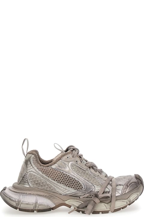 Balenciaga Sneakers for Women Balenciaga '3xl' Metallic Low Top Sneakers With Logo Detail In Tech Fabric Woman