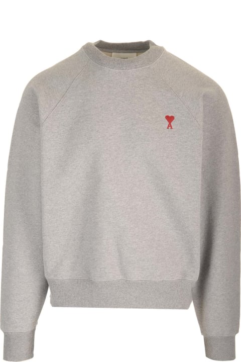 Ami Alexandre Mattiussi Fleeces & Tracksuits for Women Ami Alexandre Mattiussi Grey Sweatshirt With Mini Logo