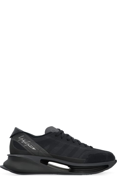 Y-3 Shoes for Men Y-3 's-gendo Run' Black Leather Mix Sneakers