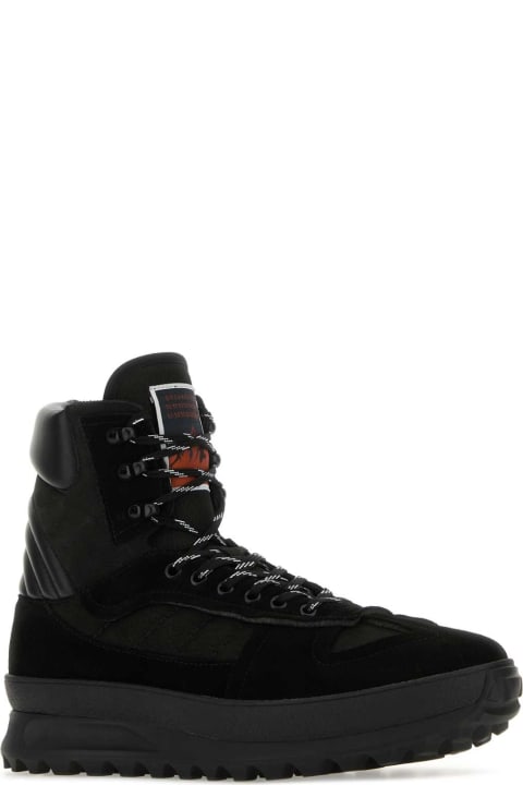 Fashion for Men Maison Margiela Black Leather Climber Sneakers