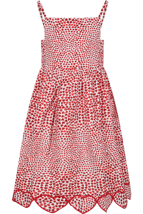 ガールズ ワンピース＆ドレス Stella McCartney Kids Red Dress For Girl With Hearts