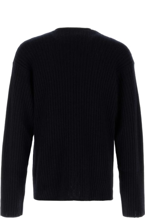 Quiet Luxury for Men The Row Midnight Blue Cashmere Gustave Sweater