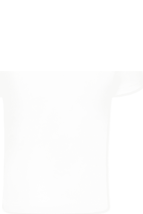 Michael Kors T-Shirts & Polo Shirts for Girls Michael Kors Ivory T-shirt For Girl With Logo